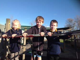 Up the pole and slide