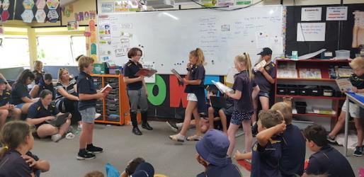 Projection of our voices and clarity was important when performing our play2