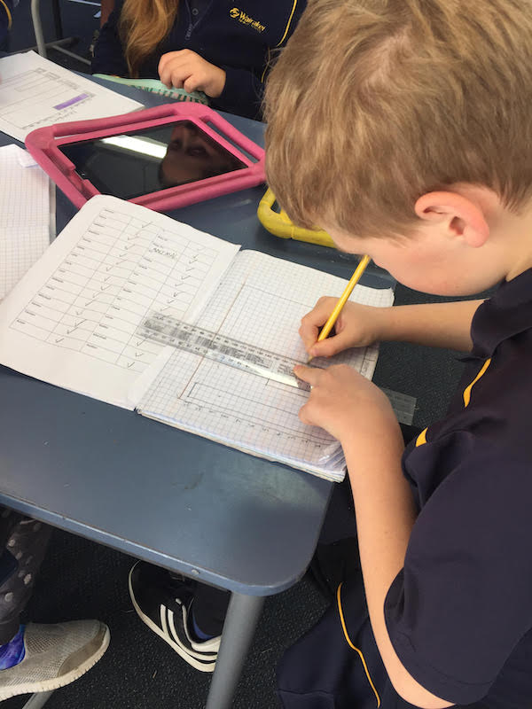 4 Riley Analysing his data and ruling bars for his graph2