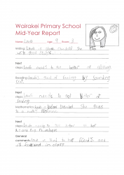 Laura Room 3 Mid Year Report 2015